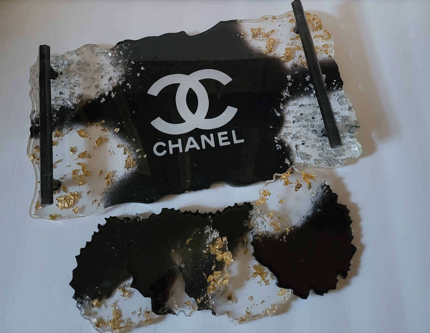 Chanel Tray and Coaster Set