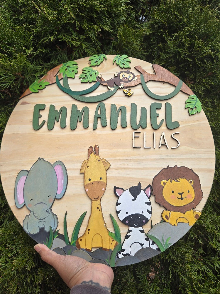 Safari Themed Name Sign