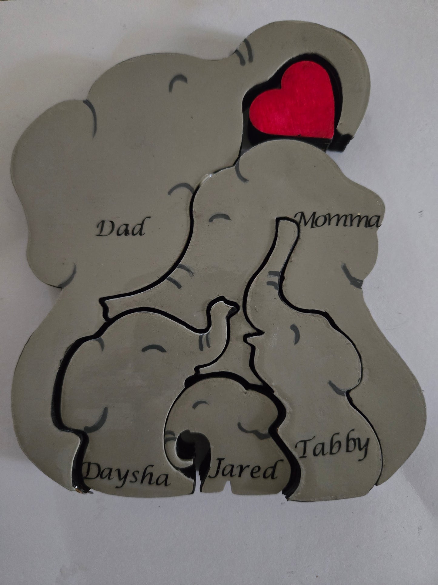 Elephant Family Puzzle