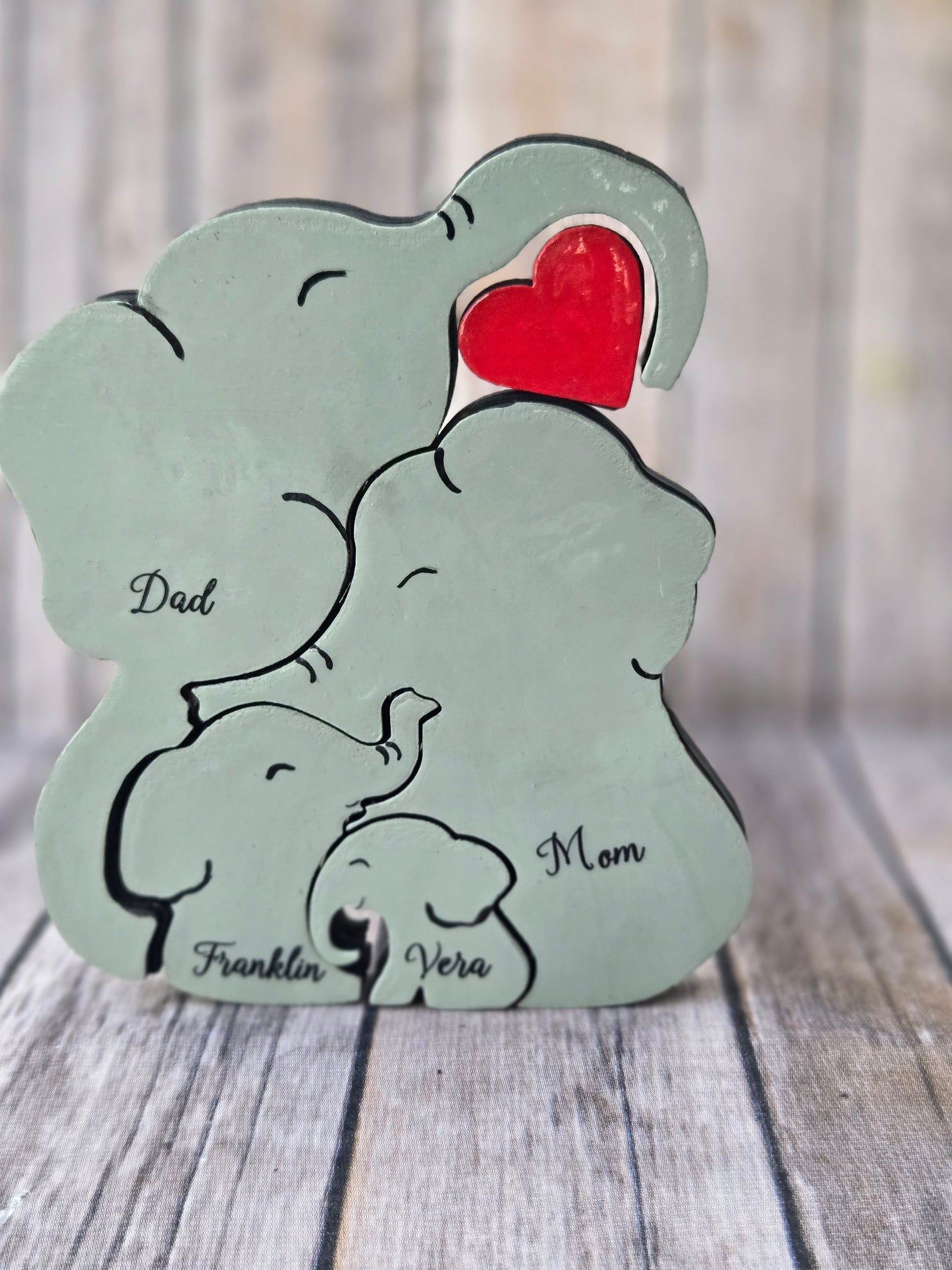 Elephant Family Puzzle