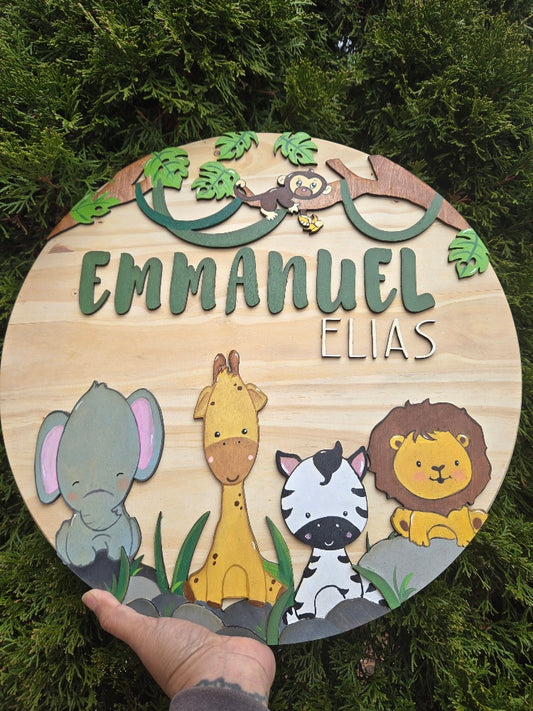 Safari Themed Name Sign