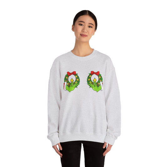 Funny Grinch Boobie Crewneck Sweatshirt