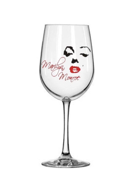 Marilyn Monroe Red Lip Signature Wineglass