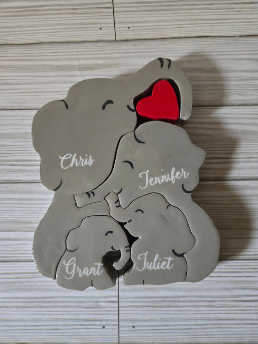 Elephant Family Puzzle